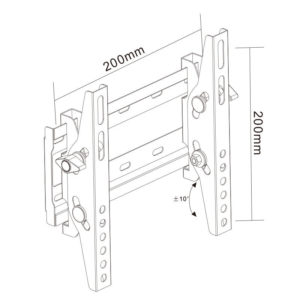 Universal Flat Screen TV Wall Mount Tilted for 14''-42''- DB009